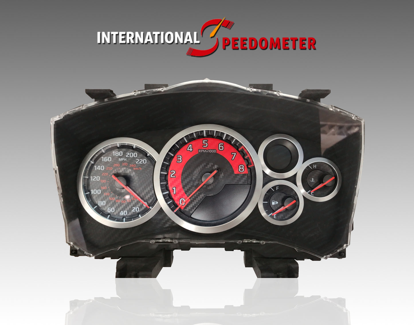 2007-2023 Nissan GTR Carbonfiber Red Faceplate (3D/MPH) - NIGT-01 image 1