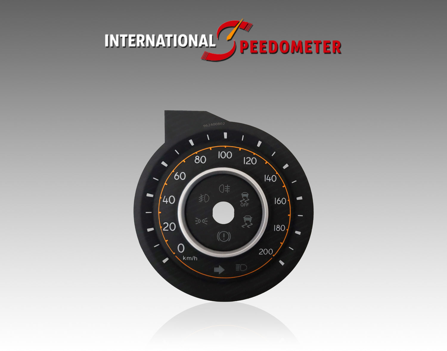 2019-2023 Jeep Wrangler 3D Orange (KM/H) - 23JE00K1 image 0